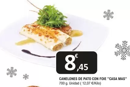 Oferta de Casa Mas - Canelones De Pato Con Foie por 8,45€ en E.Leclerc