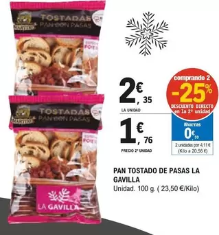 Oferta de La Gavilla - Pan Tostado De Pasas  por 2,35€ en E.Leclerc