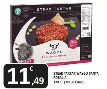 Oferta de Steak Tartar Waygu Santa Rosalia por 11,49€ en E.Leclerc