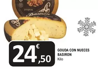 Oferta de Gouda Con Nueces Basiron por 24,5€ en E.Leclerc