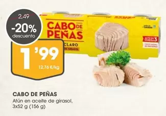 Oferta de Cabo de Peñas - Atun En Aceite De Girasol por 1,99€ en Supermercados Plaza