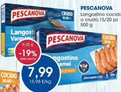 Oferta de Pescanova - Langostino Cocido O Crudo por 7,99€ en Supermercados Plaza