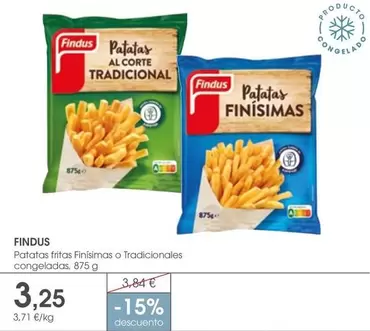 Oferta de Findus - Patatas Fritas Finísimas O Tradicionales Congeladas por 3,25€ en Supermercados Plaza