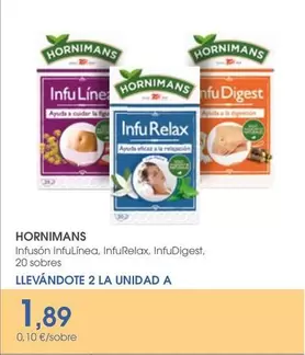 Oferta de Hornimans - Infuson InfuLínea/ InfuRelax/ InfuDigest por 1,89€ en Supermercados Plaza