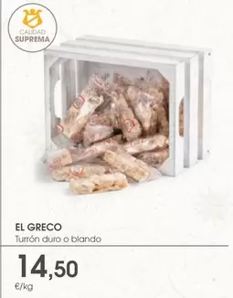 Oferta de El Greco - Turrón Duro O Blando por 14,5€ en Supermercados Plaza