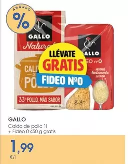 Oferta de Gallo - Caldo De Pollo + Fideo por 1,99€ en Supermercados Plaza