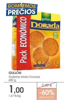 Oferta de Gullón - Galletas Maria Dorada por 1€ en Supermercados Plaza