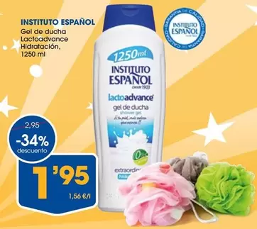 Oferta de Instituto Español - Gel De Ducha Lactoadvance Hidratación por 1,95€ en Supermercados Plaza