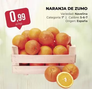 Oferta de Origen - Naranja De Zumo por 0,99€ en SPAR Gran Canaria