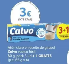 Oferta de Calvo - Atun Claro En Aceite De Girasol por 3€ en SPAR Gran Canaria