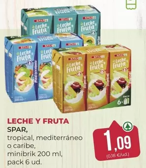 Oferta de Spar - Leche Y Fruta por 1,09€ en SPAR Gran Canaria