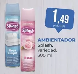 Oferta de Splash - Ambientador por 1,49€ en SPAR Gran Canaria