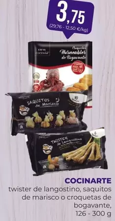 Oferta de Cocinarte - Twister De Langostino, Saquitos De Marisco O Croquetas De Bogavante por 3,75€ en SPAR Gran Canaria