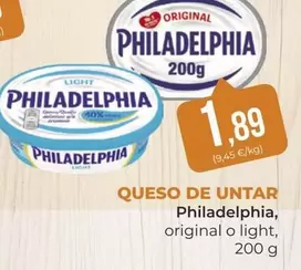 Oferta de Philadelphia - Queso De Untar por 1,89€ en SPAR Gran Canaria