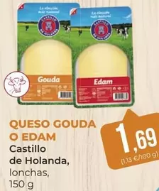 Oferta de Castillo de Holanda - Queso Gouda O Edam por 1,69€ en SPAR Gran Canaria