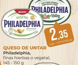 Oferta de Philadelphia - Queso De Untar por 2,35€ en SPAR Gran Canaria