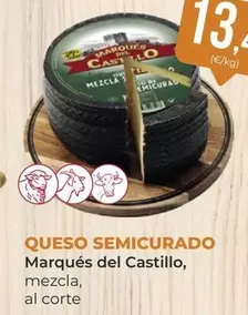 Oferta de Marqués del Castillo - Queso Semicurado por 13,49€ en SPAR Gran Canaria