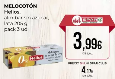 Oferta de Helios - Melocoton por 3,99€ en SPAR Gran Canaria