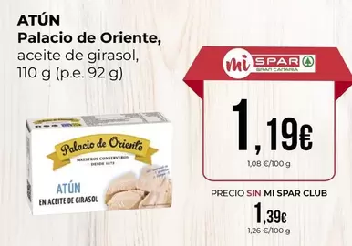 Oferta de Palacio de Oriente - Atún por 1,19€ en SPAR Gran Canaria