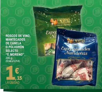 Oferta de E. Moreno - Roscos De Vino, Mantecados De Canela O Polyron Selecto por 1,15€ en E.Leclerc