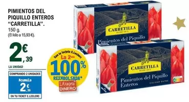 Oferta de Carretilla - Pimientos Del Piquillo Enteros por 2,39€ en E.Leclerc