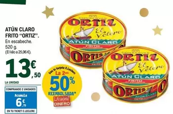 Oferta de Ortiz - Atún Claro Frito por 13,5€ en E.Leclerc