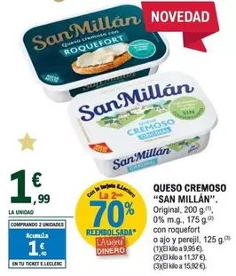 Oferta de San Millán - Queso Cremoso por 1,99€ en E.Leclerc