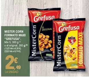 Oferta de Grefusa - Mister Corn Formato Maxi por 2,49€ en E.Leclerc