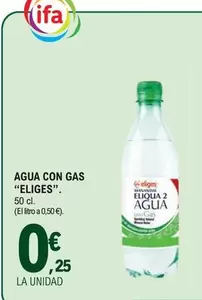 Oferta de Eliges - Agua Con Gas por 0,25€ en E.Leclerc