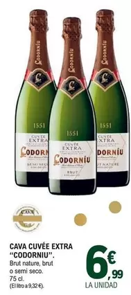 Oferta de Codorniu - Cava Cuvée Extra por 6,99€ en E.Leclerc