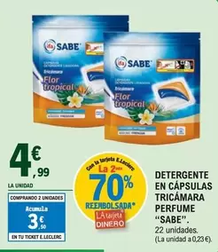 Oferta de Sabe - Detergente En Capsulas Tricamara Perfume por 4,99€ en E.Leclerc