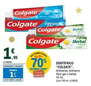 Oferta de Colgate - Dentífrico por 1,95€ en E.Leclerc