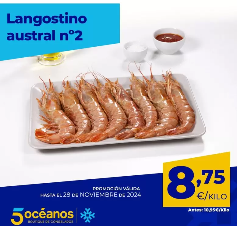 Oferta de Austral - Langostino   por 8,75€ en 5 Océanos