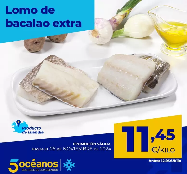 Oferta de Lomo De Bacalao Extra por 11,45€ en 5 Océanos