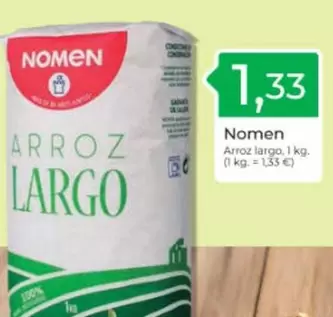 Oferta de Nomen - Arroz Largo por 1,33€ en Tu Super