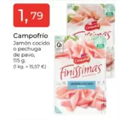 Oferta de Campofrío - Jamon Cocido O Pechuga De Pavo por 1,79€ en Tu Super