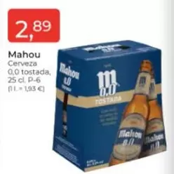 Oferta de Mahou - Cerveza 0,0 Tostada por 2,89€ en Tu Super