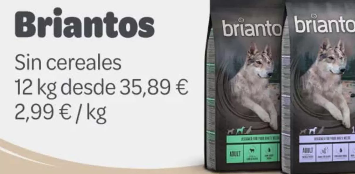 Oferta de Briantos - Sin Cereales por 35,89€ en Zooplus