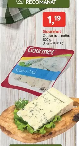 Oferta de Gourmet - Queso Azul Cuna por 1,19€ en Suma Supermercados