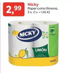 Oferta de Nicky - Paper Cuina Llimona por 2,99€ en Suma Supermercados