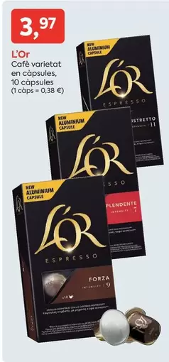 Oferta de L'or - Cafe Varietat En Capsules, 10 Capsules por 3,97€ en Suma Supermercados