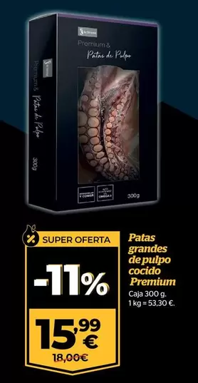 Oferta de Premium - Patas Grandes De Pulpo Cocido por 15,99€ en La Sirena