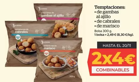 Oferta de La Sirena - Temptaciones De Gambas Al Ajillo De Cabrales De Marisco por 2,49€ en La Sirena