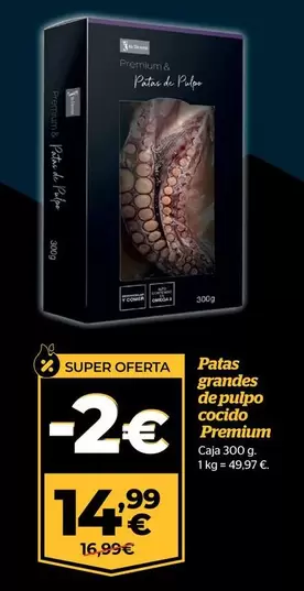 Oferta de Premium - Patas Grandes De Pulpo Cocido por 14,99€ en La Sirena