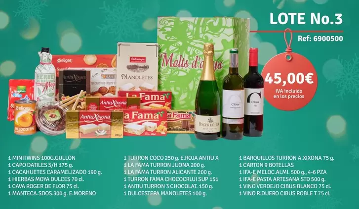 Oferta de Lote No.3 por 45€ en Supermercados Bip Bip