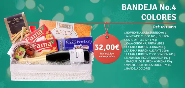 Oferta de Bandeja No.4 Colores por 32€ en Supermercados Bip Bip