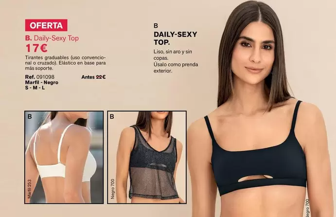 Oferta de Daily Sexy Top por 17€ en Leonisa