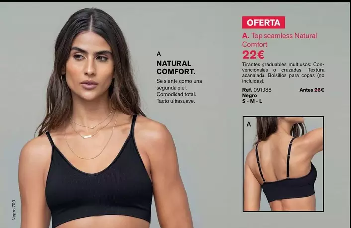 Oferta de Top Seamless Natural Comfort por 22€ en Leonisa