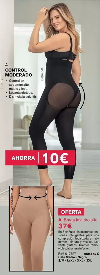 Oferta de Braga Faja Tiro Alto por 37€ en Leonisa