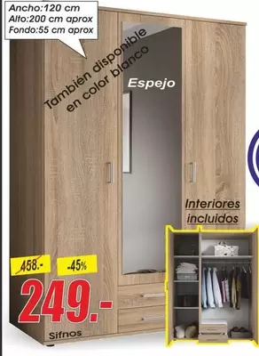 Oferta de Armarios  Interiores Incluidos por 249€ en Hipo Gegant